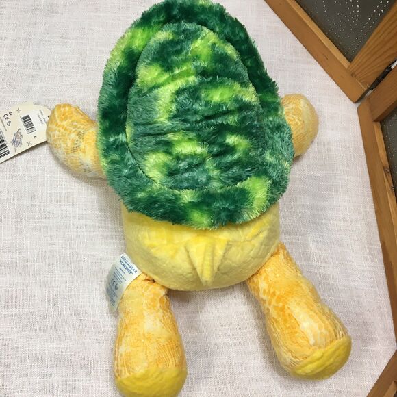 Build A Bear Yellow Sea Turtle Plush Teddy Bear Removable Green Shell Backpack - Picture 6 of 10